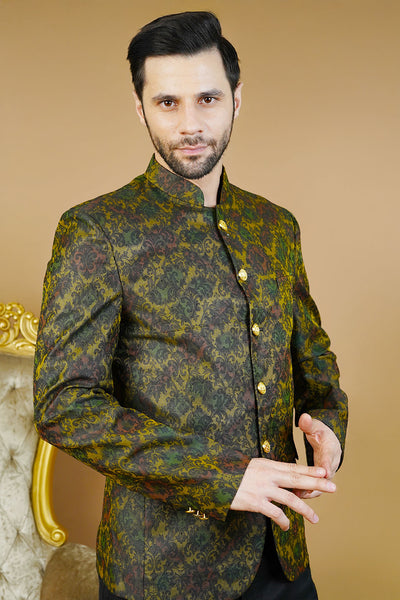 Rayon Green Bandhgala