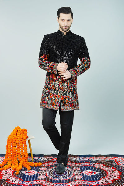 Rayon Black Bandhgala