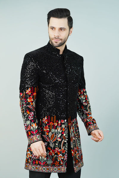 Rayon Black Bandhgala