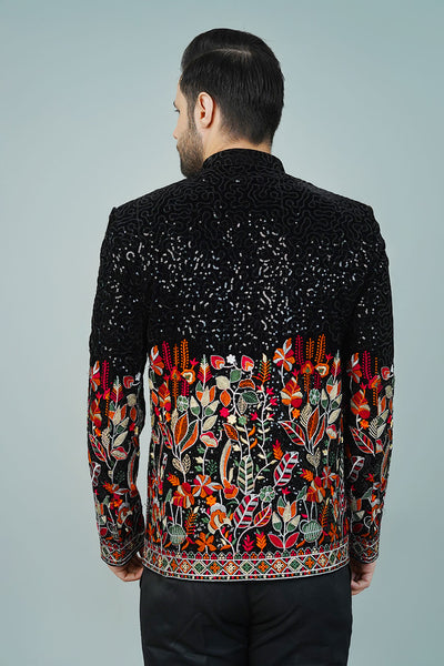 Rayon Black Bandhgala