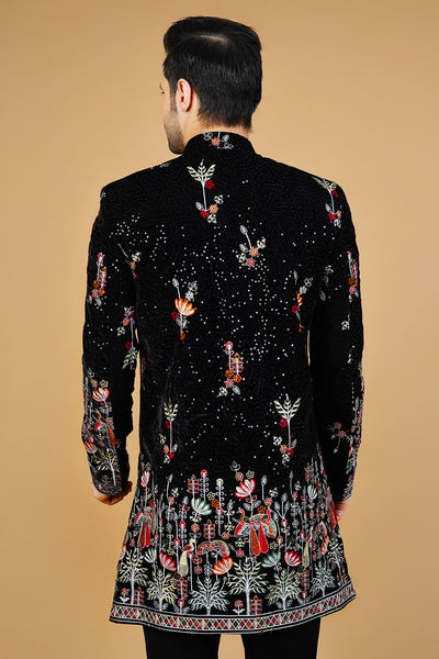 Velvet Black Bandhgala