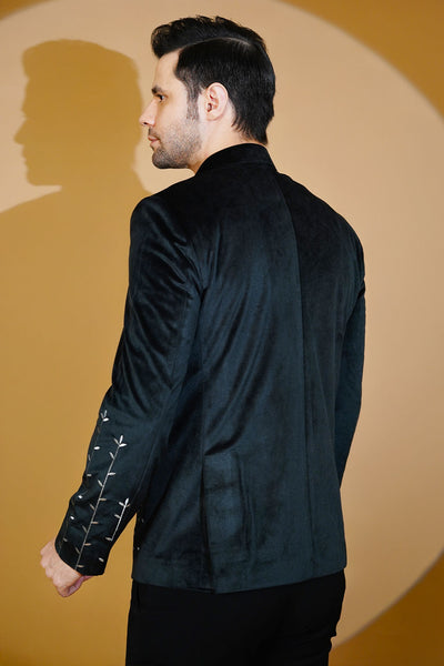 Velvet Black Bandhgala