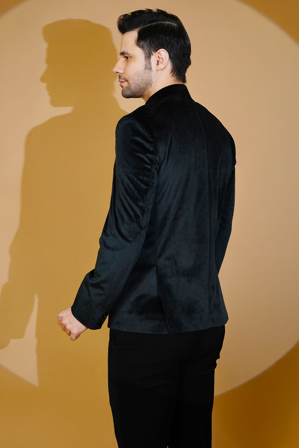 Velvet Black Bandhgala