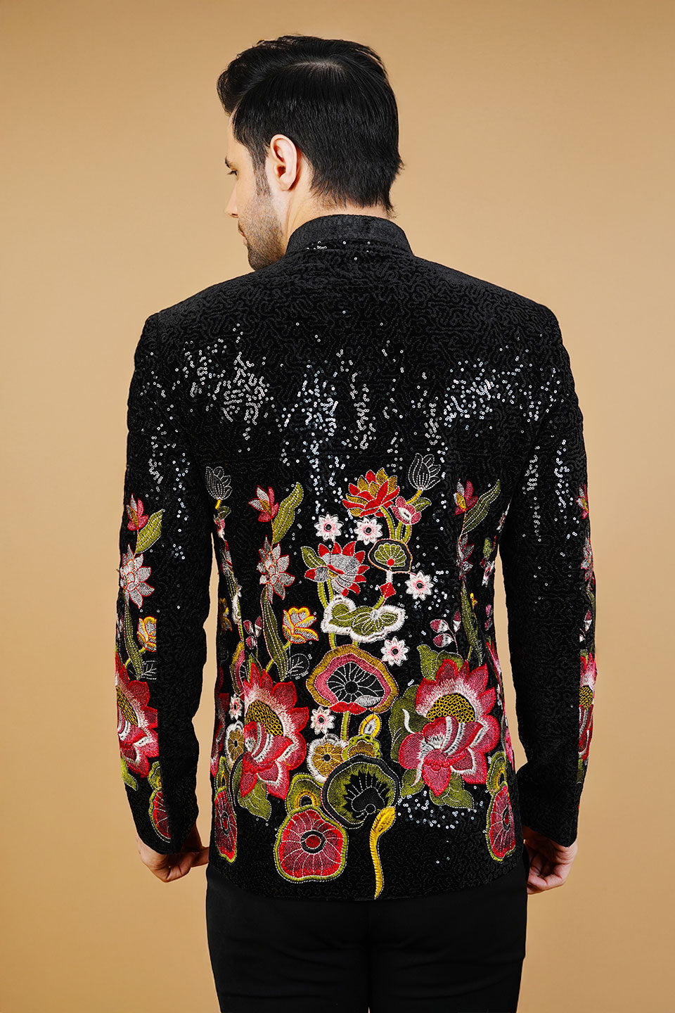 Velvet Black Bandhgala