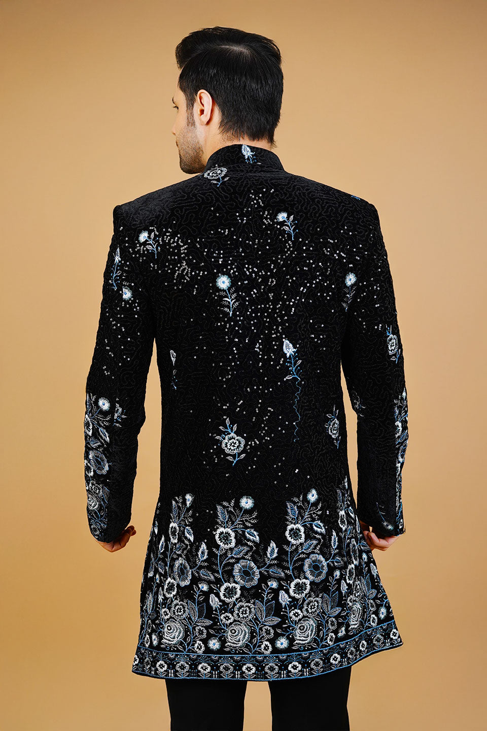 Velvet Black Bandhgala