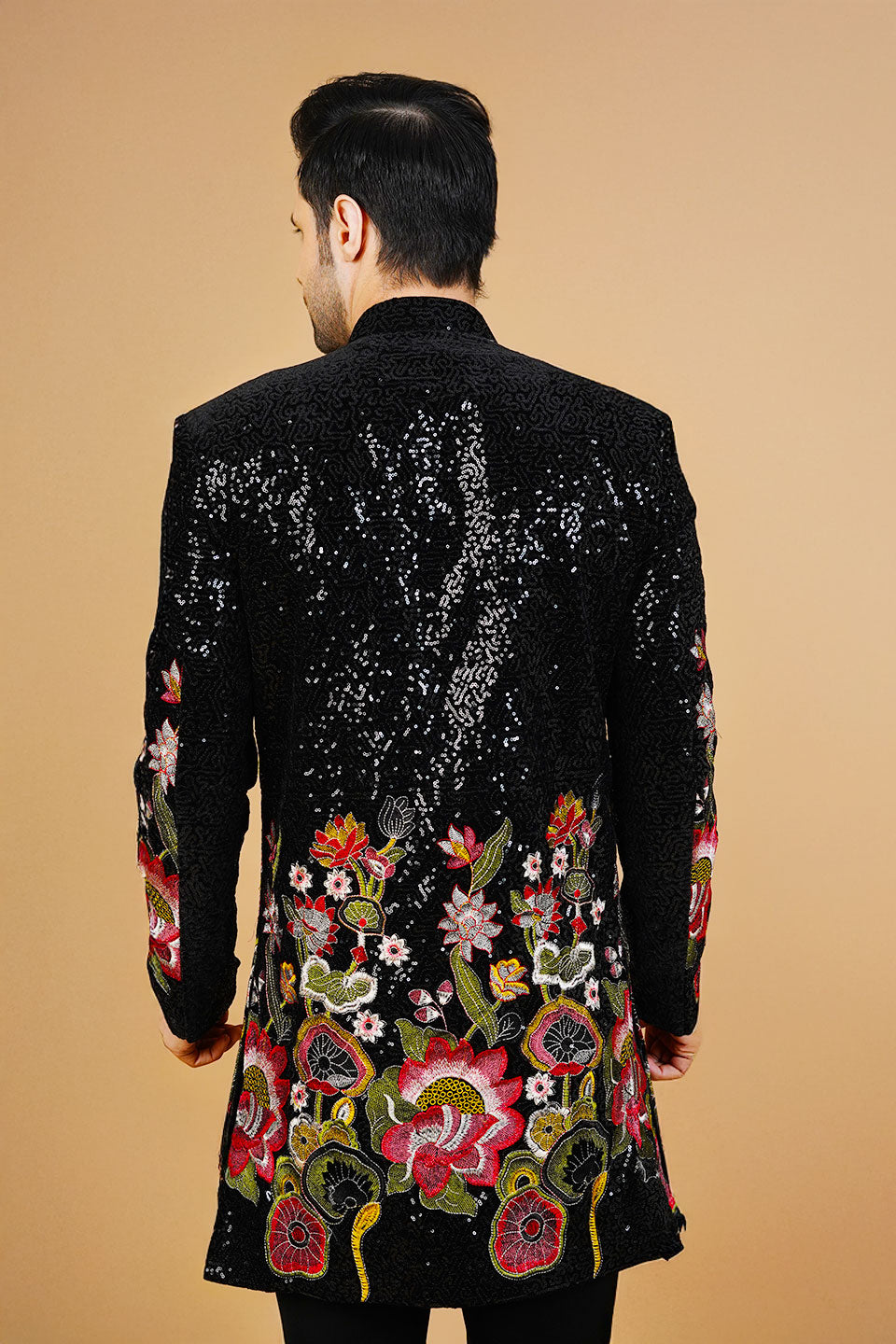 Velvet Black Bandhgala