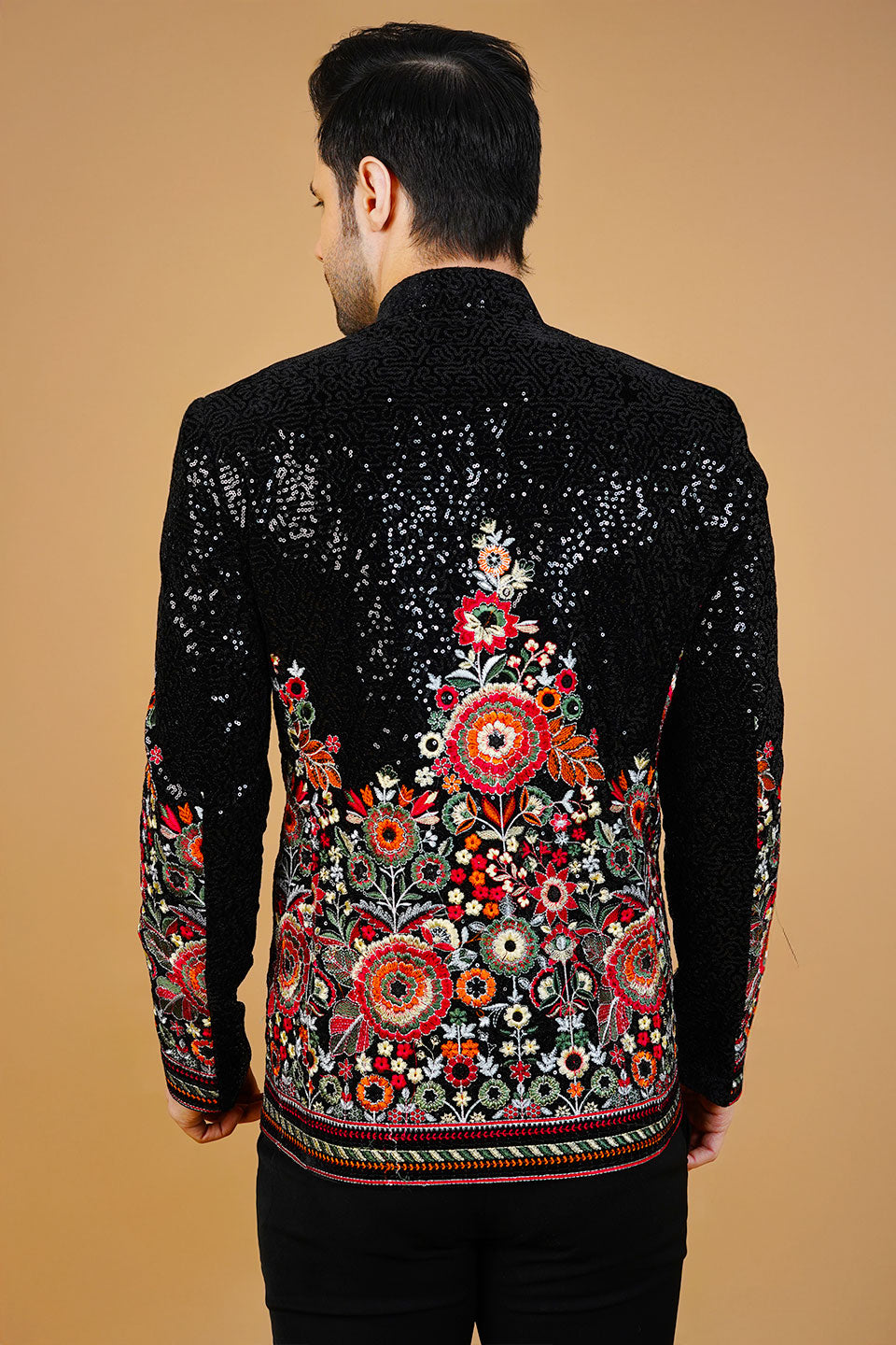 Velvet Black Bandhgala