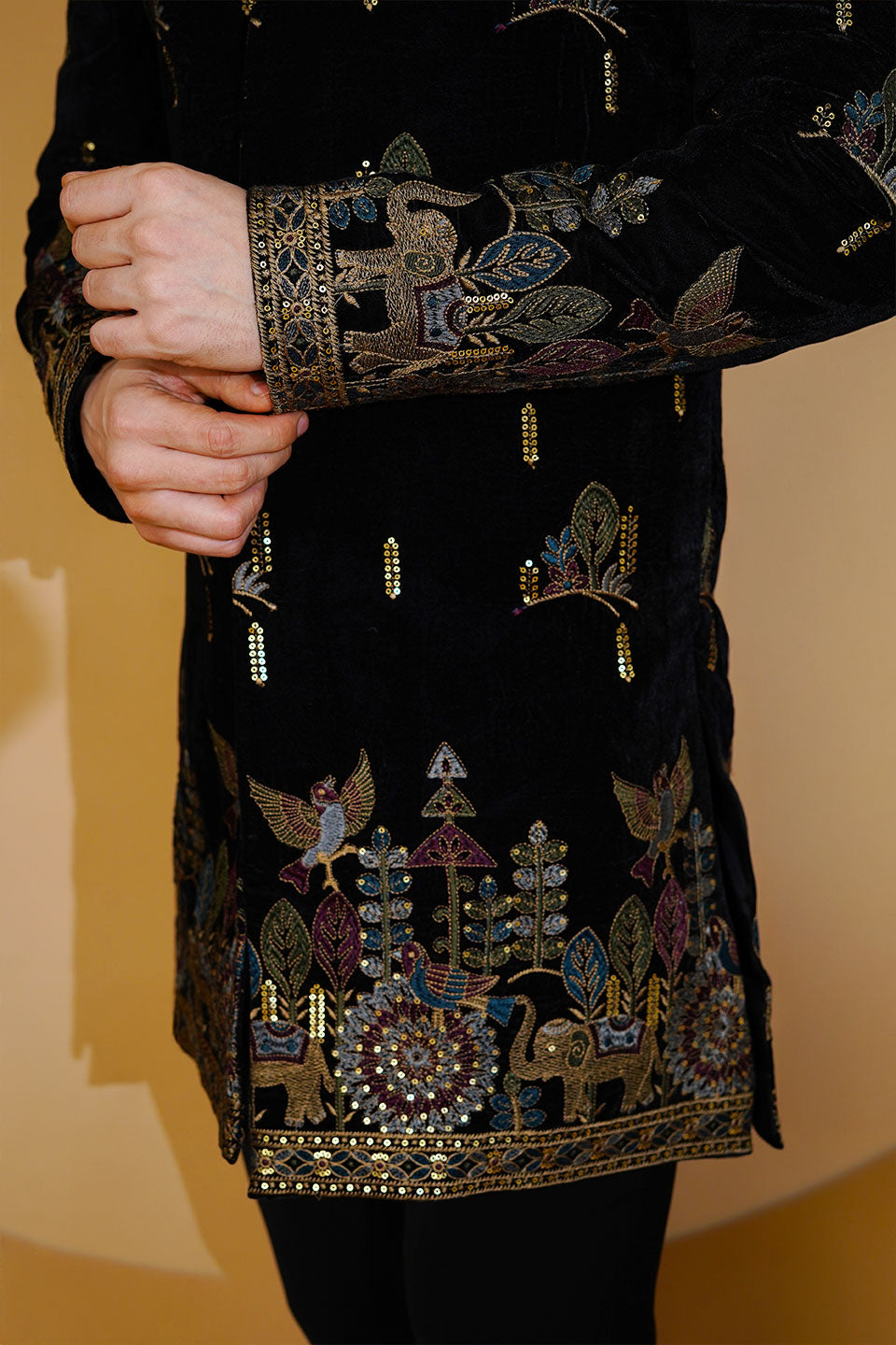 Velvet Black Bandhgala