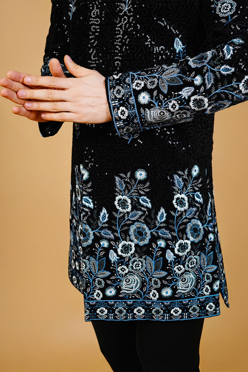 Velvet Black Bandhgala