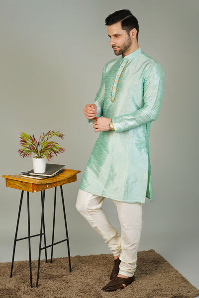 Banarasi Art Silk Blue 3 Kurta
