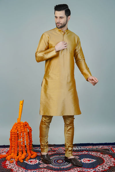 Silk Gold Long Kurtas
