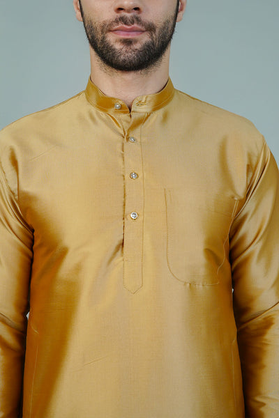 Silk Gold Long Kurtas