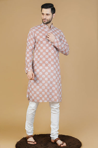 Cotton Brown Long Kurtas