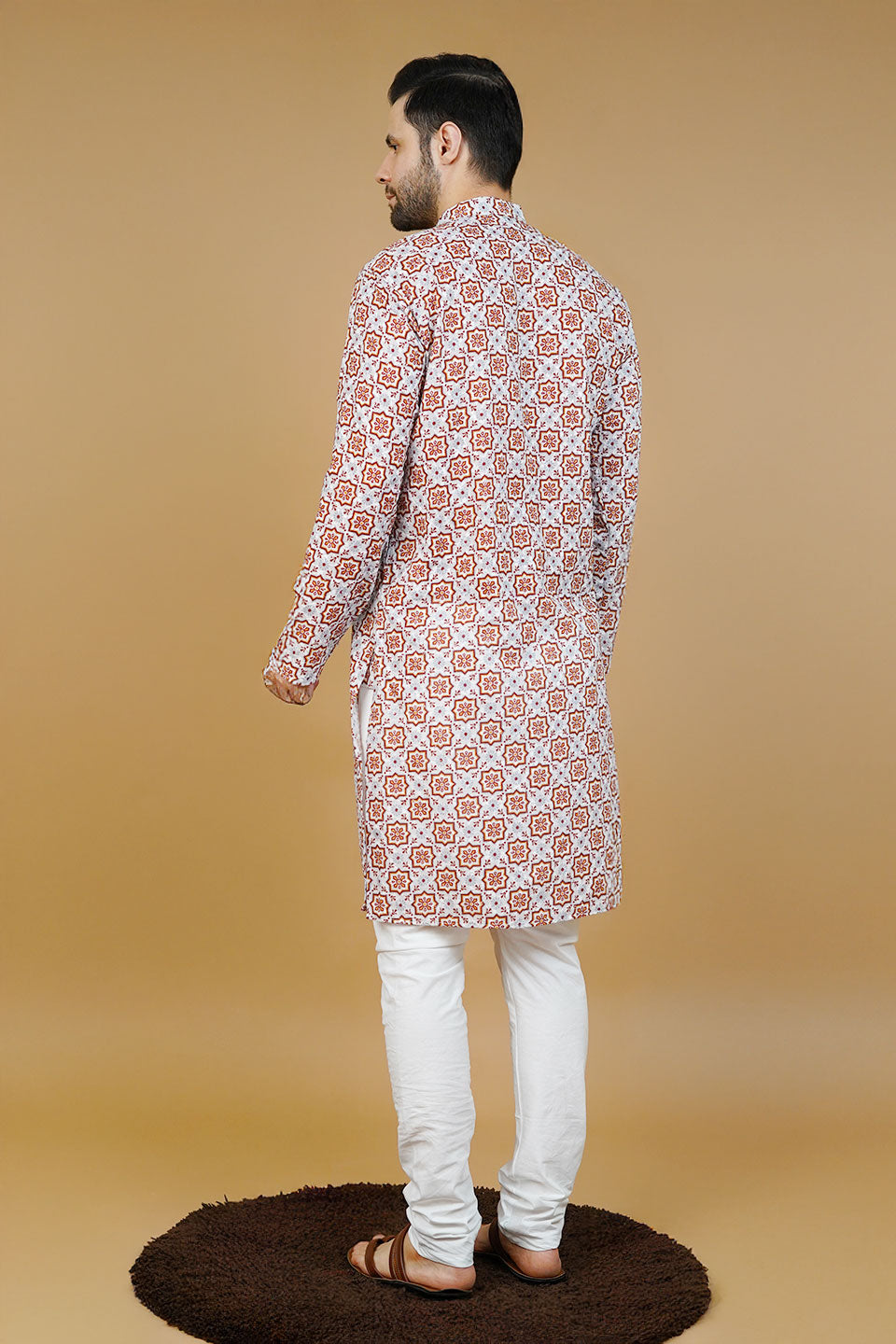 Cotton Brown Long Kurtas