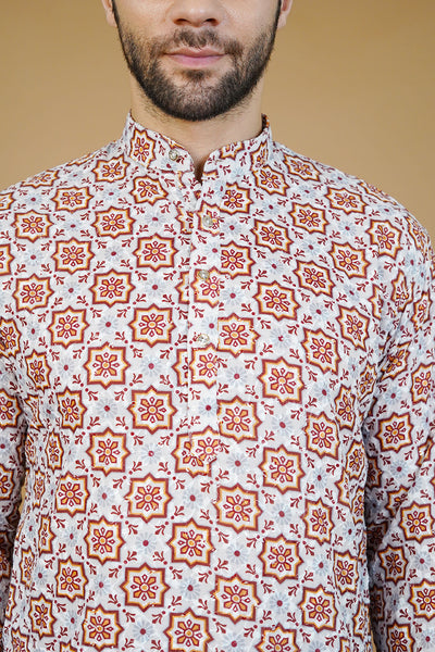 Cotton Brown Long Kurtas