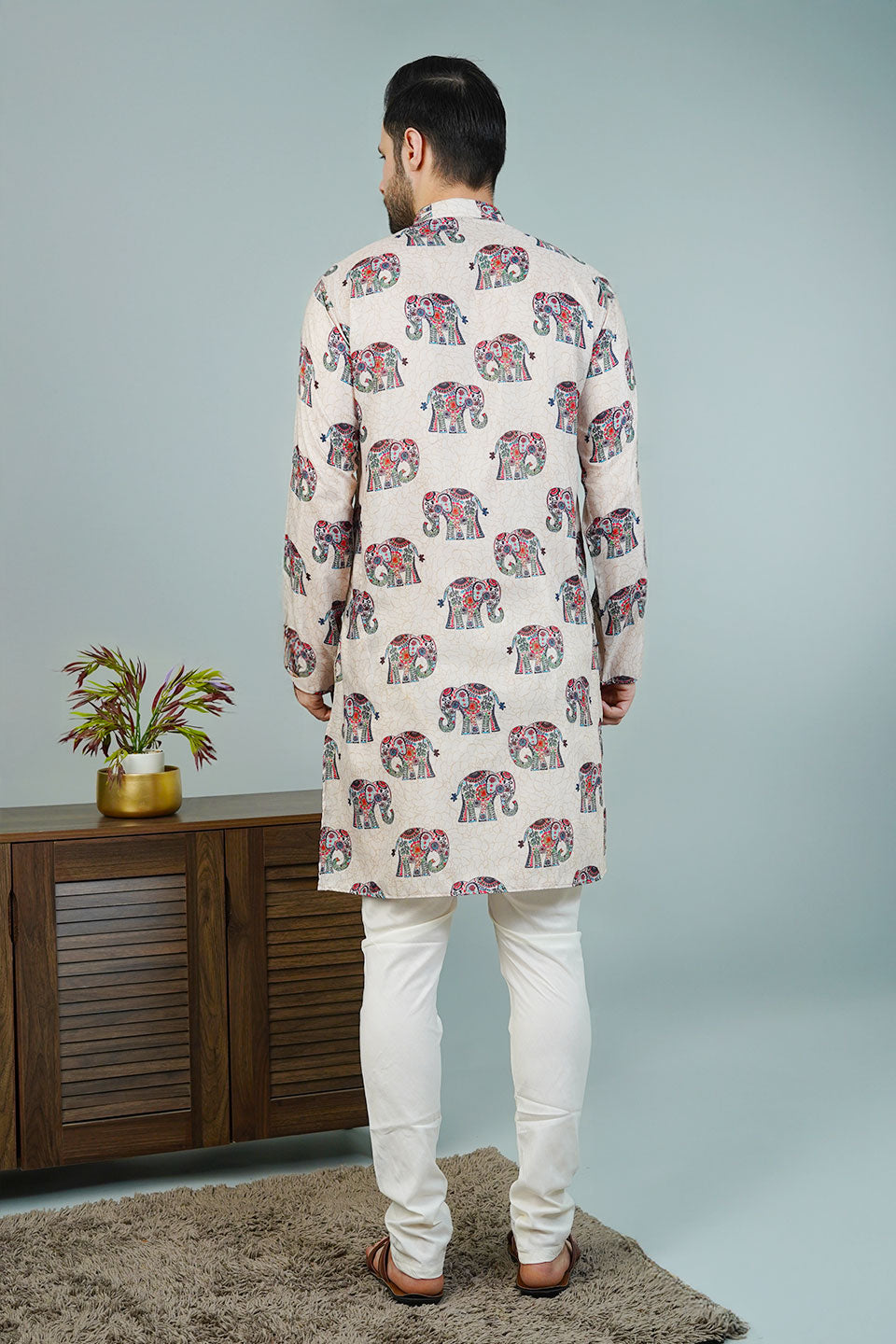 Cotton Beige Long Kurtas