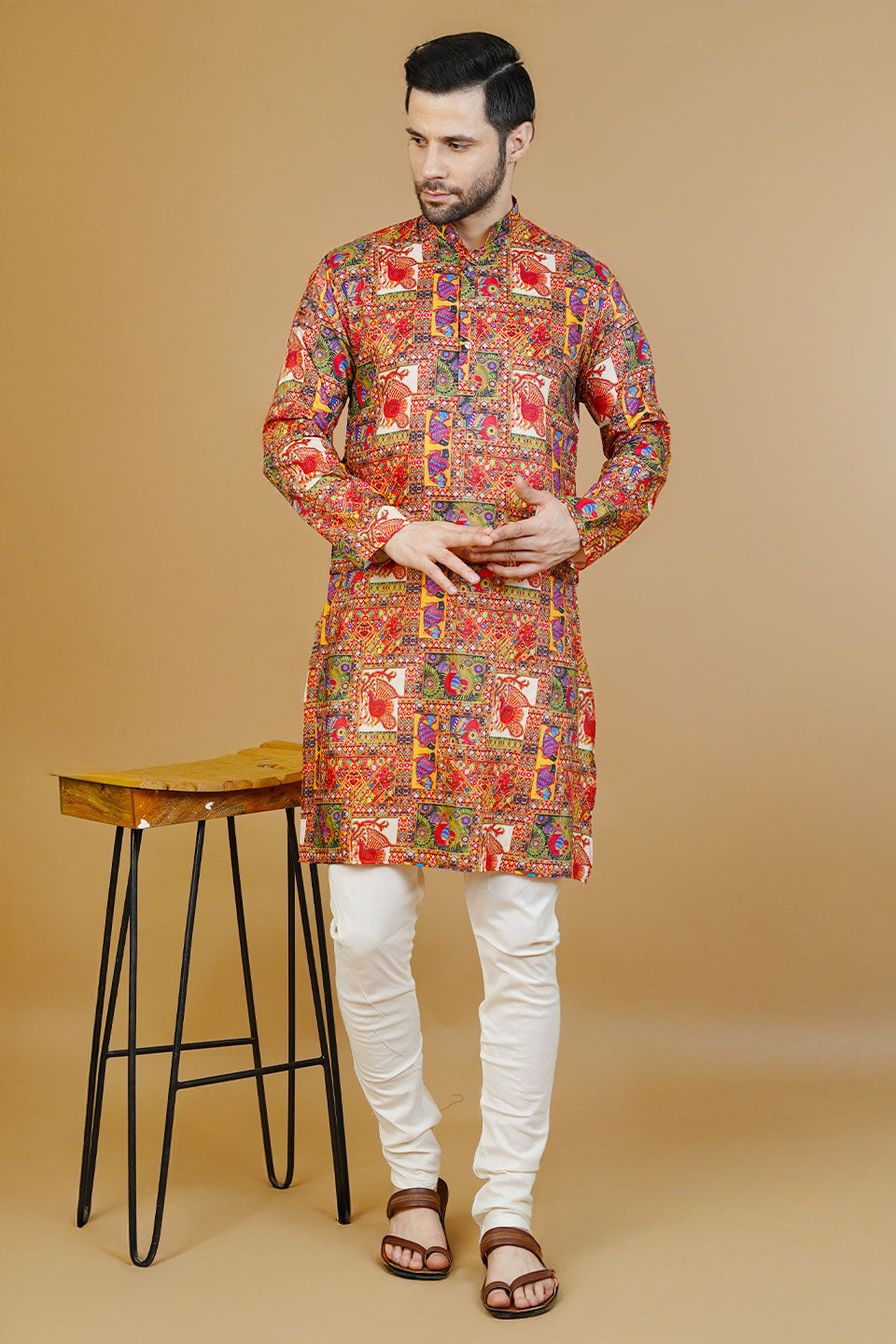 Cotton Multicolor Long Kurtas