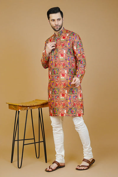 Cotton Multicolor Long Kurtas