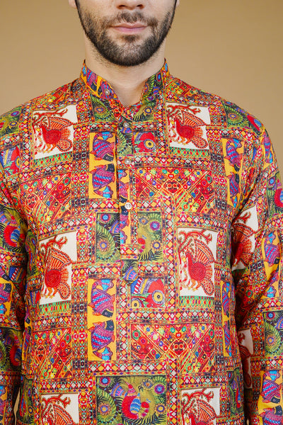 Cotton Multicolor Long Kurtas