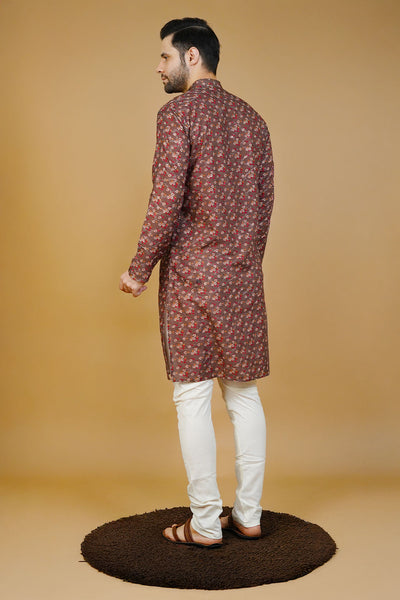 Cotton Brown Long Kurtas