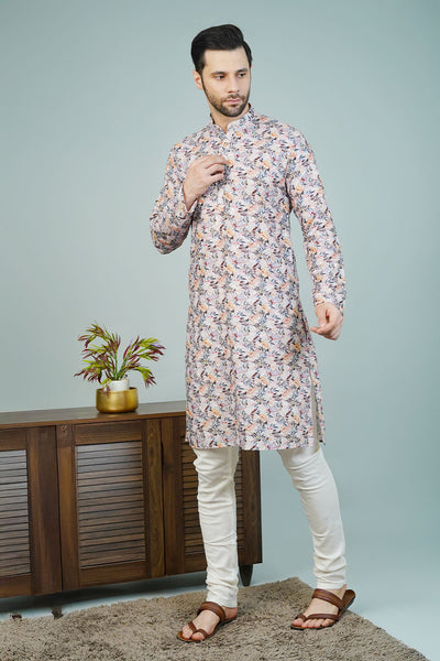 Cotton Beige Long Kurtas