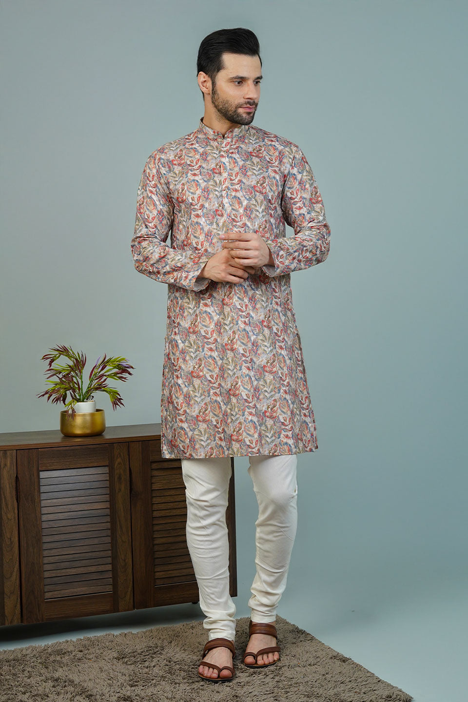 Cotton Multicolor Long Kurtas