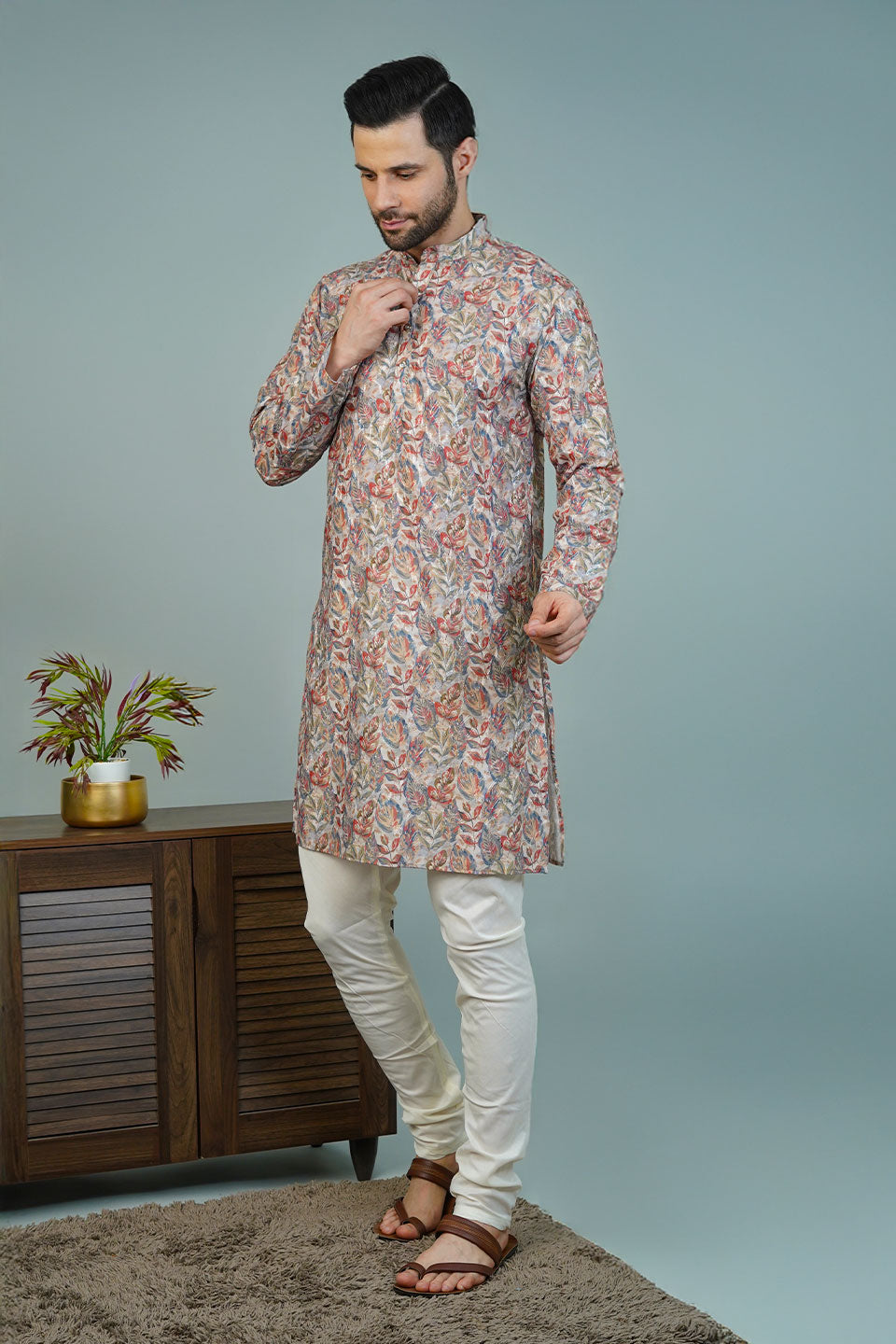 Cotton Multicolor Long Kurtas