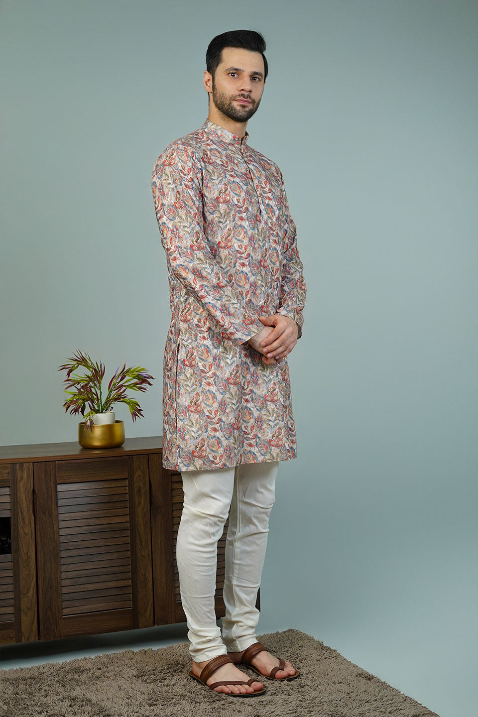 Cotton Multicolor Long Kurtas