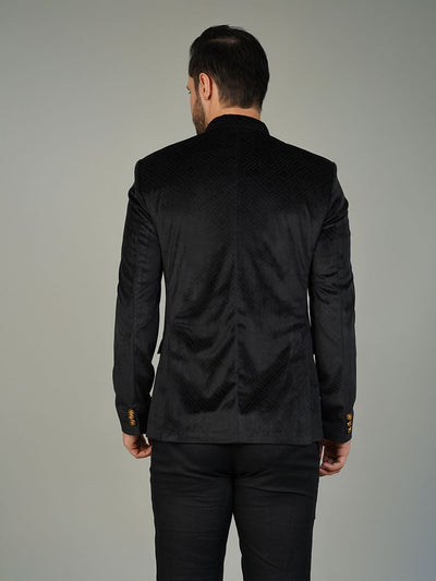Velvet Black Bandhgala