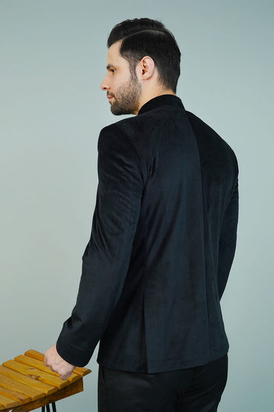 Velvet Black Bandhgala