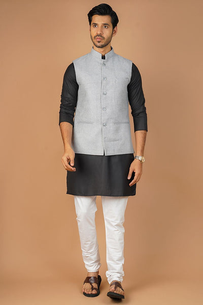 Tweedwool Blue Nehru Jacket