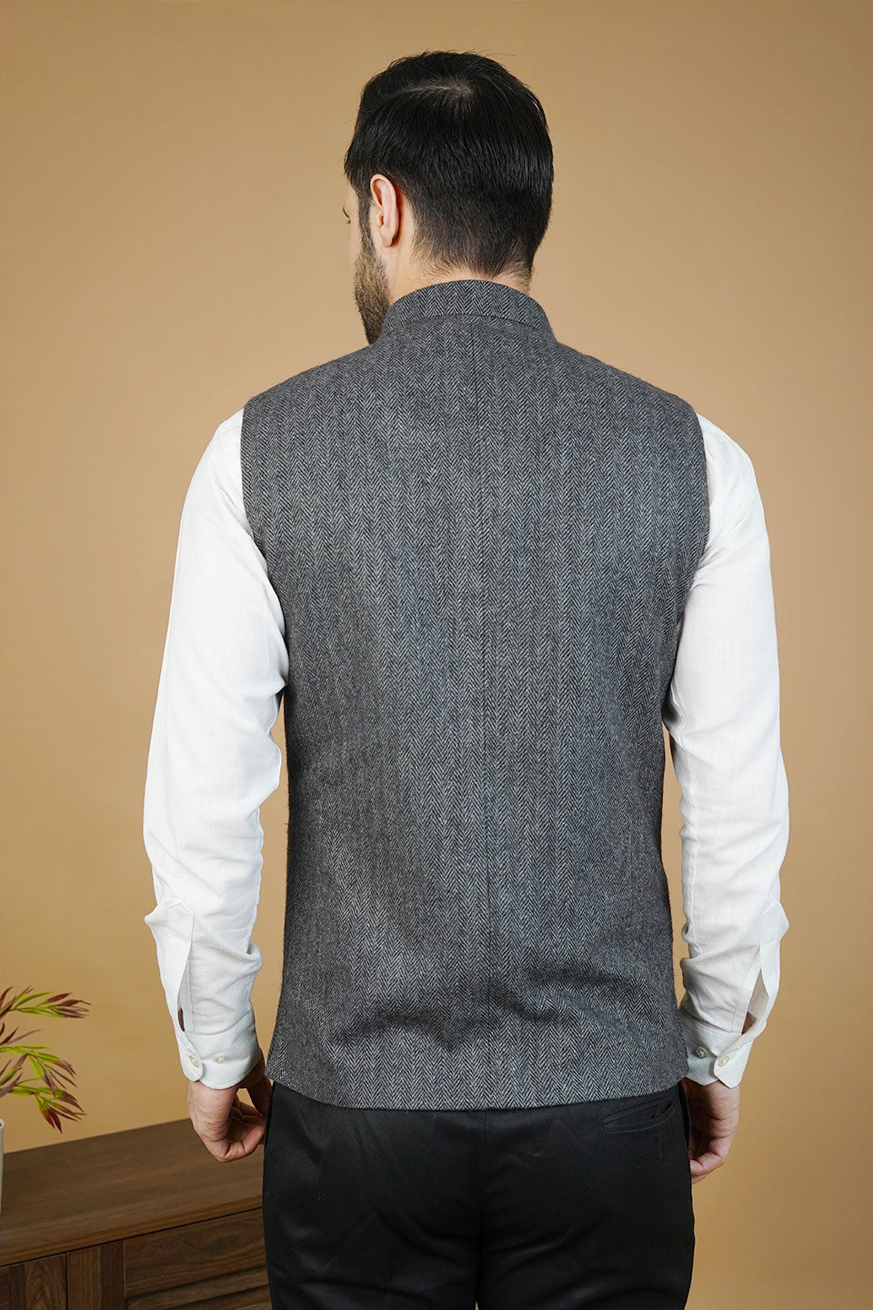 Wool Gray Nehru Jacket