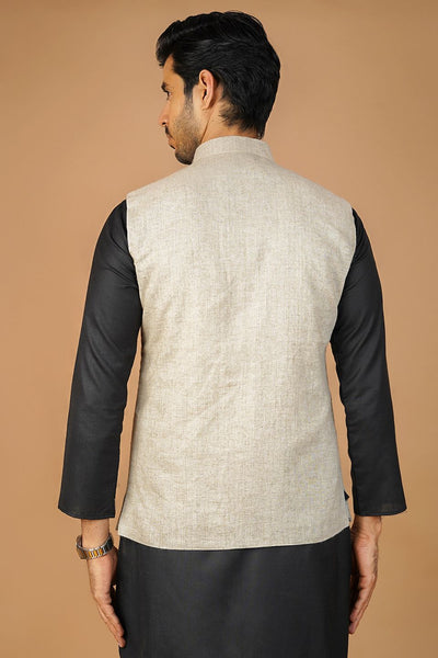 Linen Cream Nehru Jacket