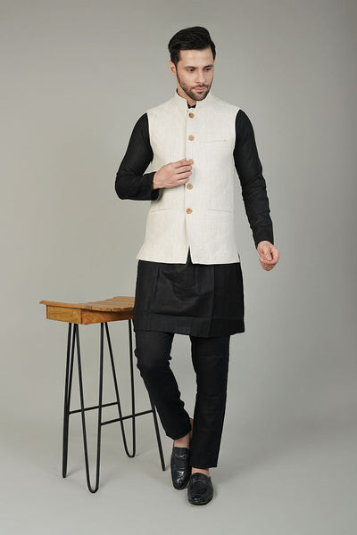 Linen Beige Waistcoat