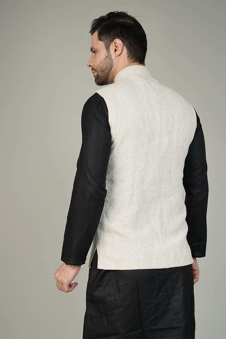 Linen Beige Waistcoat