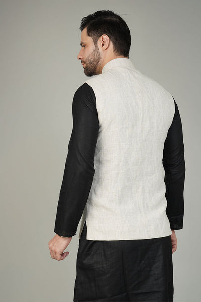 Linen Beige Waistcoat