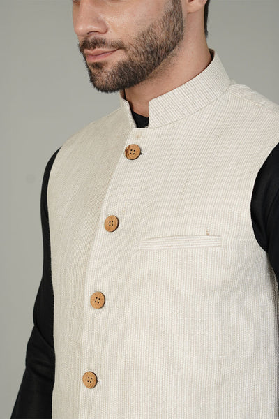 Linen Beige Waistcoat