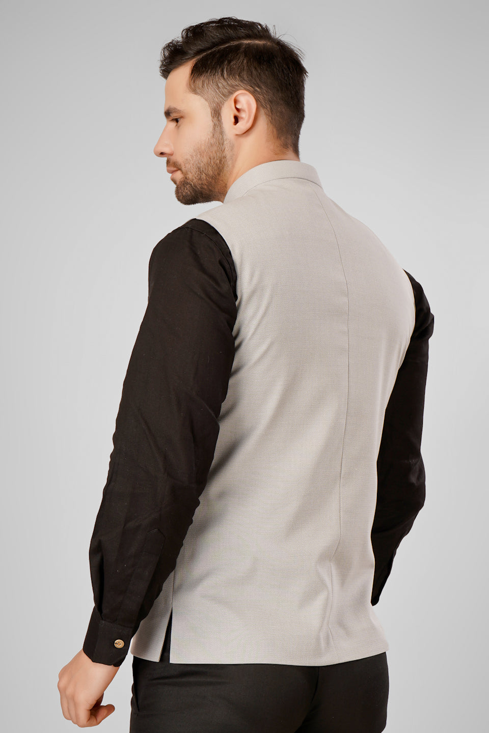 Polyester Cotton White Nehru Jacket