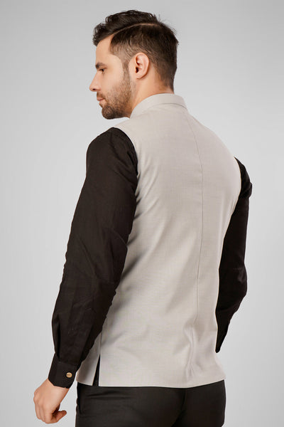 Polyester Cotton White Nehru Jacket