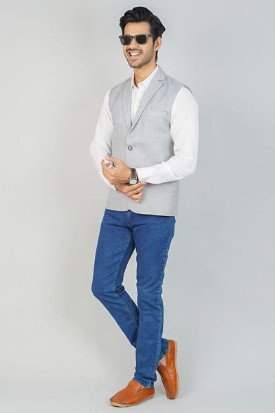 Tweedwool Blue Nehru Jacket