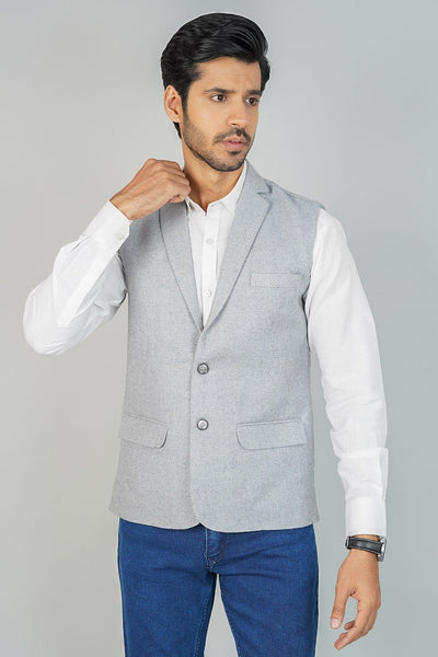 Tweedwool Blue Nehru Jacket