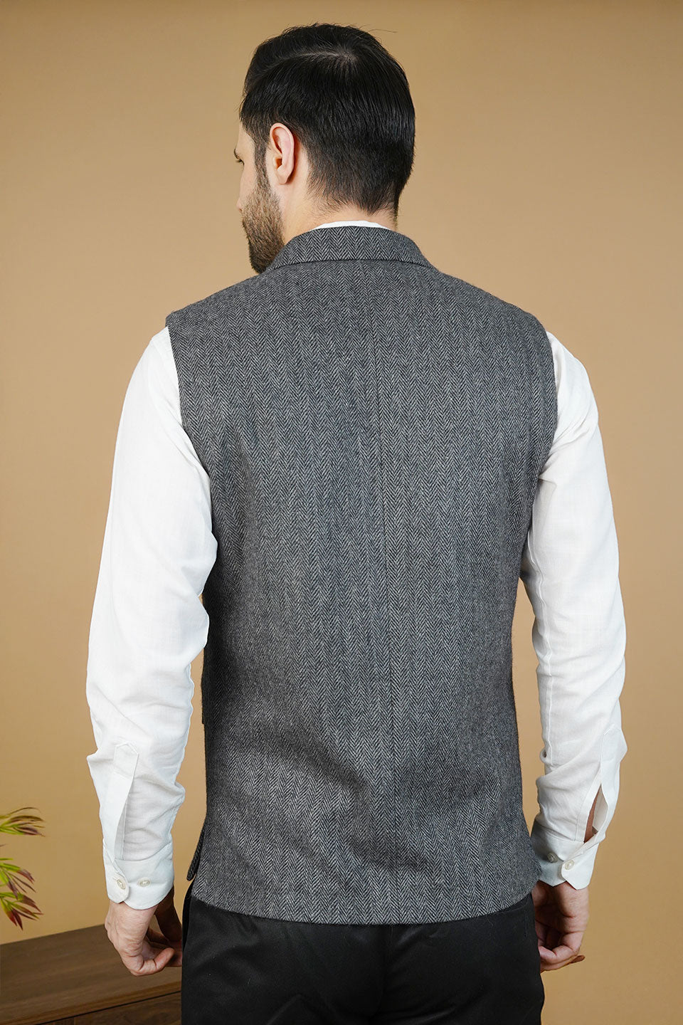 Wool Gray Nehru Jacket