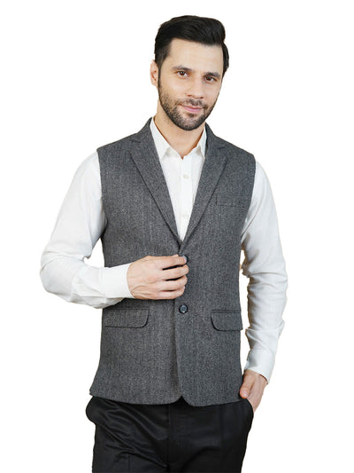 Wool Gray Nehru Jacket