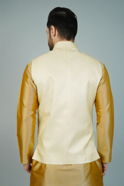 Rayon Gold Nehru Jacket