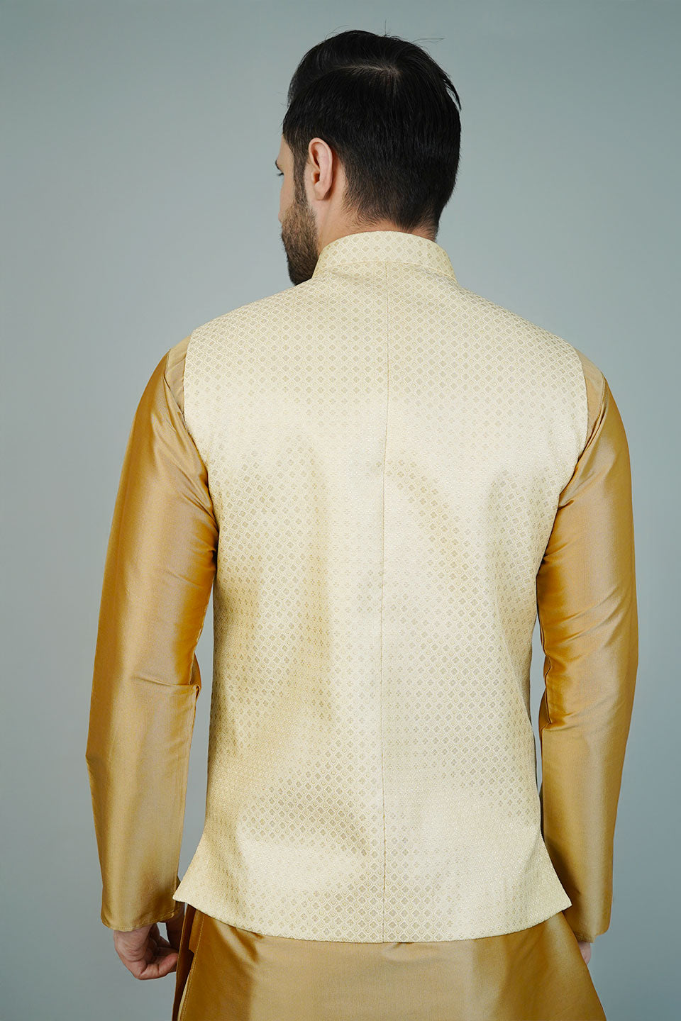 Rayon Gold Nehru Jacket