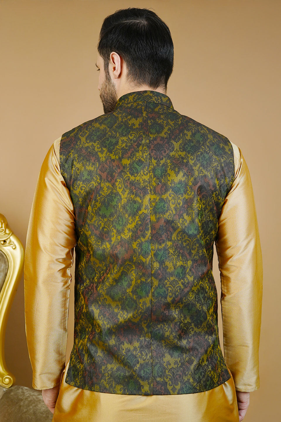 Rayon Green Nehru Jacket