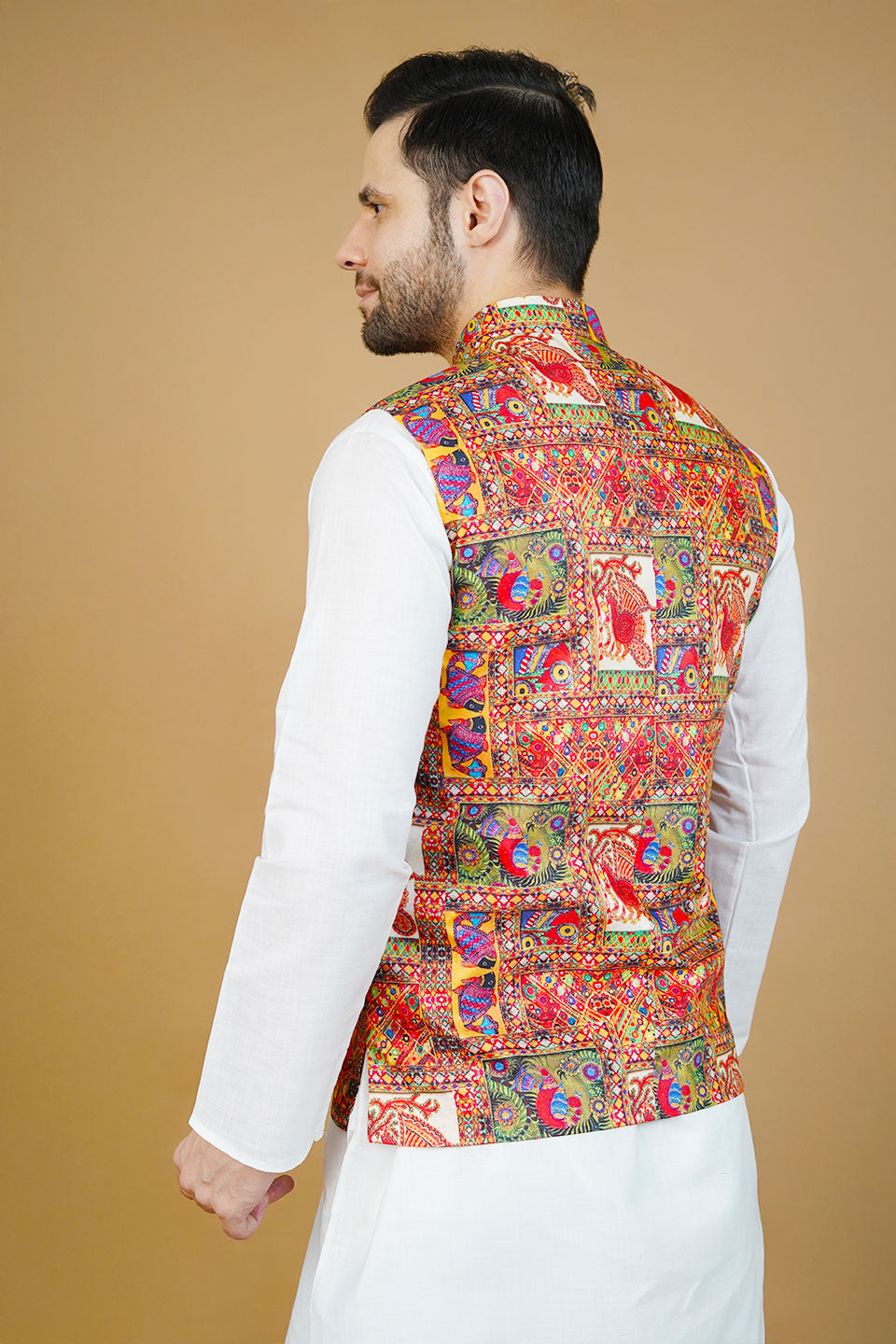 Rayon Multicolor Nehru Jacket