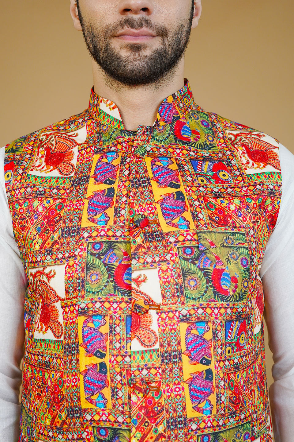 Rayon Multicolor Nehru Jacket