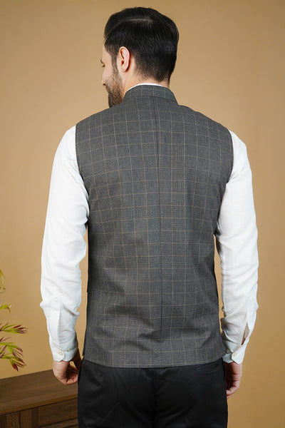 Wool Gray Nehru Jacket