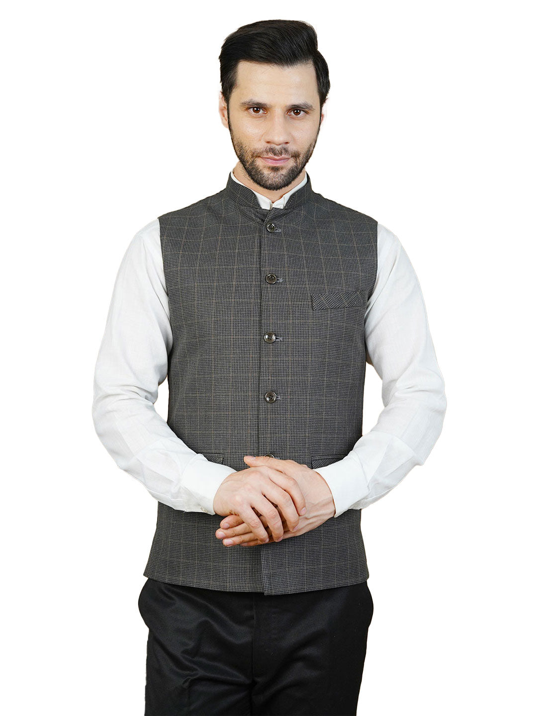 Wool Gray Nehru Jacket
